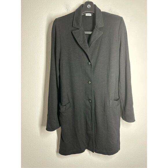 Weekenders Long Blazer Black 3 Buttons Pockets Size M - Picture 1 of 13